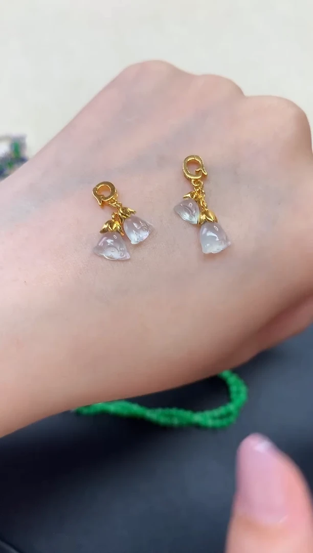 翡翠18K金镶嵌吊坠(不含链)A184|多样性发货一件2680