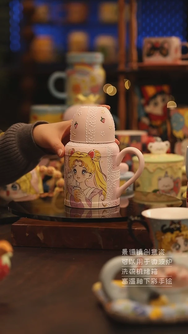 陶瓷景德镇可爱陶瓷釉下彩绘设计师款