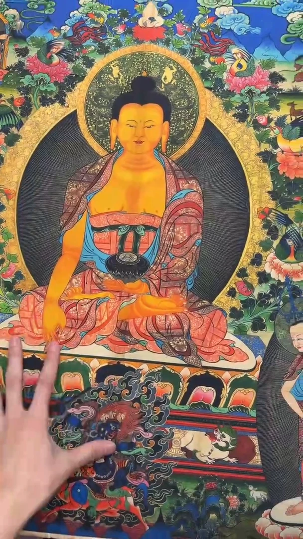 装裱画精美唐卡画作大尺寸释迦摩尼