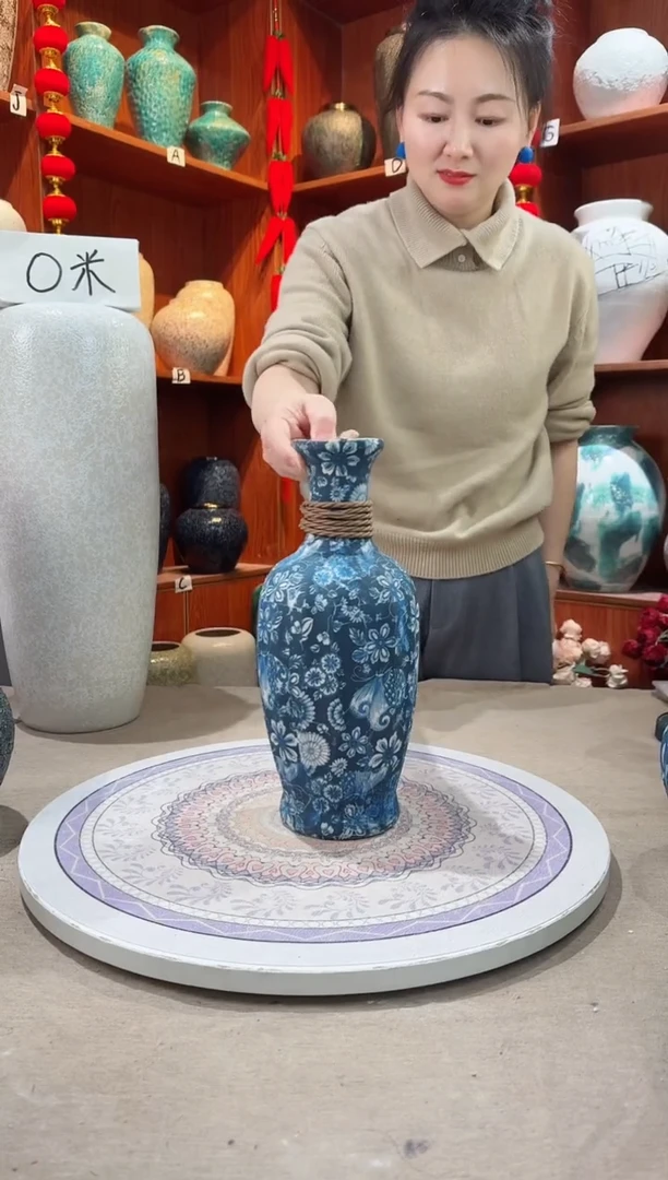 【闪购商品】瓶陶瓷花瓶 无花 福利 不能装水 麻绳中号
