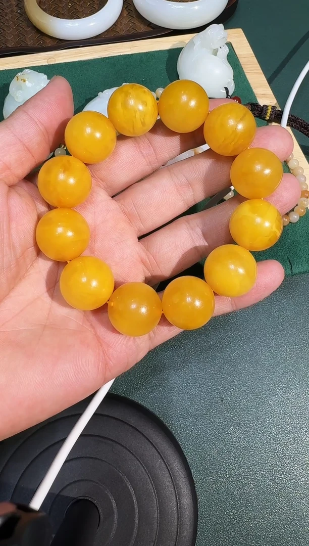 手链琥珀未镶嵌厚**物手链
