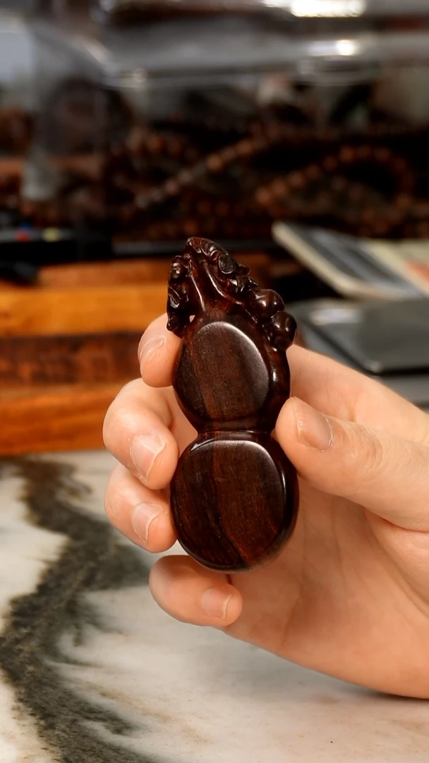 黄花梨/降香黄檀海黄紫油梨葫芦手把件