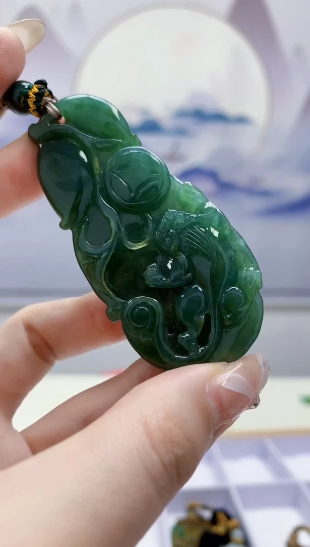 定制翡翠未镶嵌5028jw-毛货挂件59