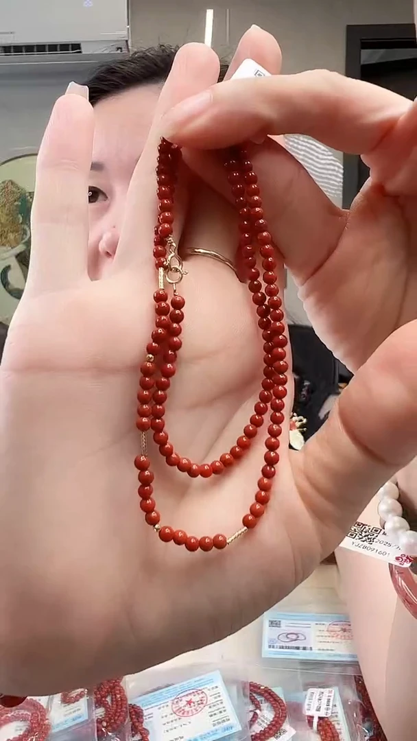 未镶嵌项链南红玛瑙40cm/18K金设计款