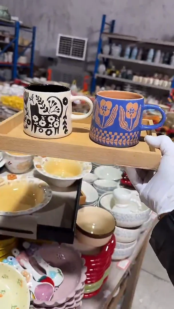 陶瓷2个杯 微瑕凑满20元包邮