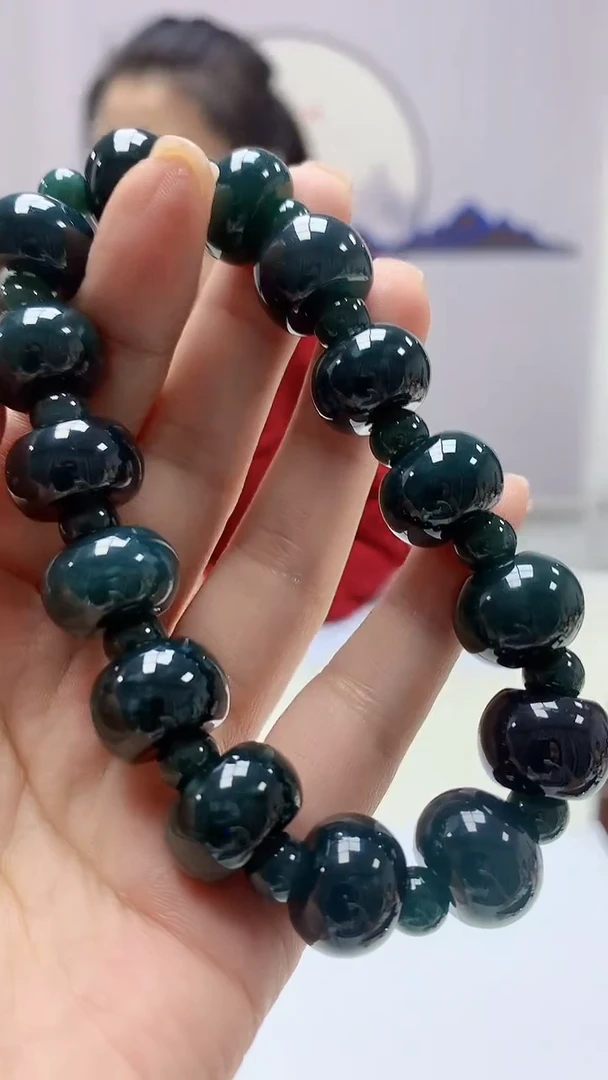 【闪购商品】定制翡翠未镶嵌4902ms-毛货155手串