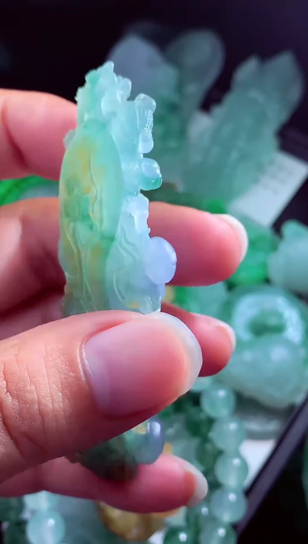未镶嵌定制翡翠禧*#翡翠毛货定制