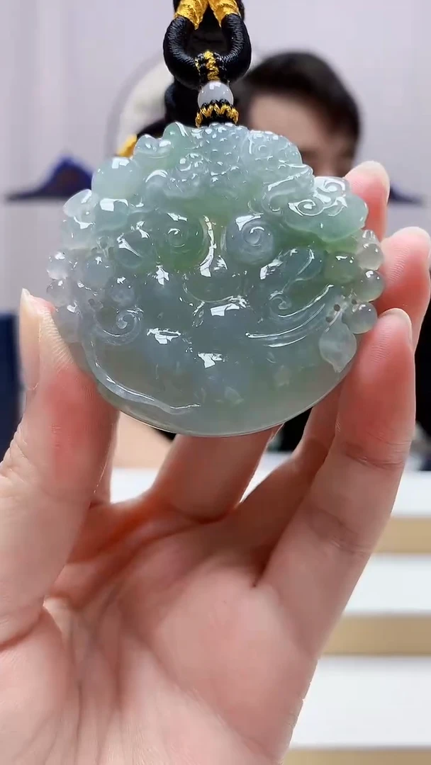 未镶嵌定制翡翠5060zm-毛货挂件如意34