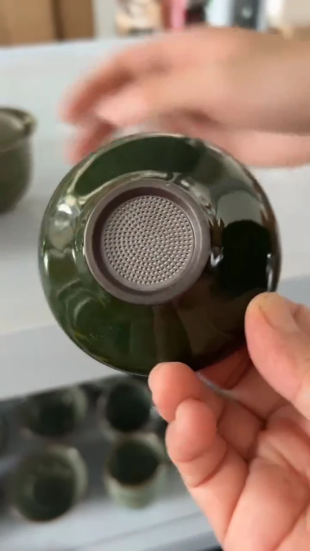 龙泉云间青瓷小米茶器