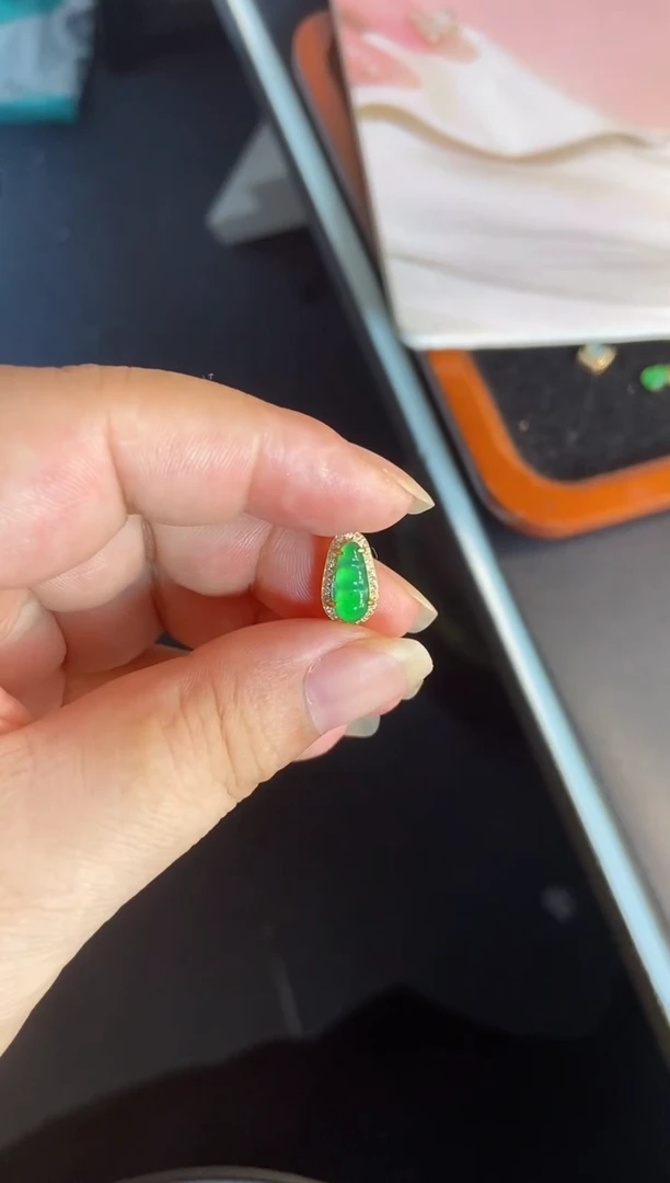 吊坠(不含链)银S925镶嵌翡翠1