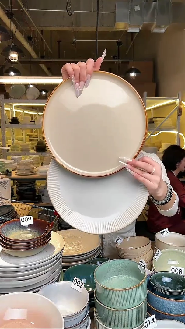 瓷136外贸尾货高温釉下彩陶瓷餐具默认微瑕