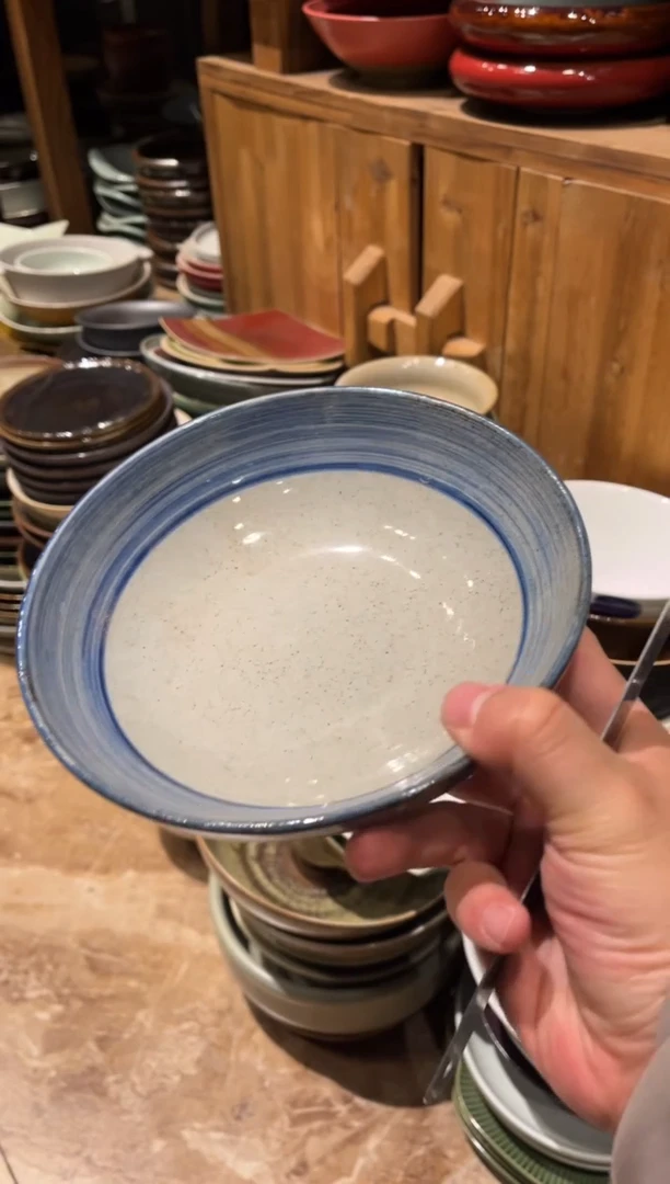 【闪购商品】瓷片845青云手工锅盘1个