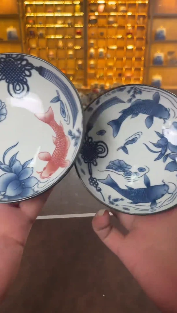瓷片花溪陶瓷00000果盘2个