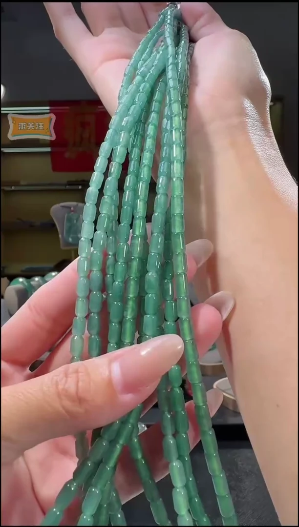 项链未镶嵌翡翠纯天然A货翡翠长串（多样性发其一）