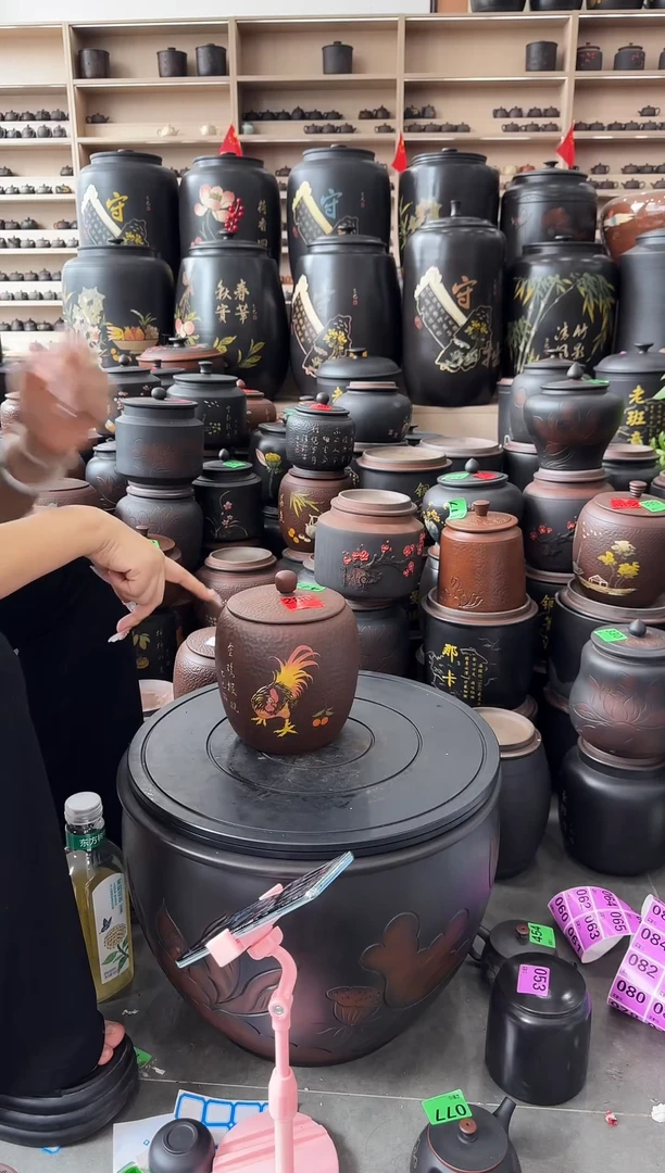 瑕疵茶叶罐花生古铜色 473