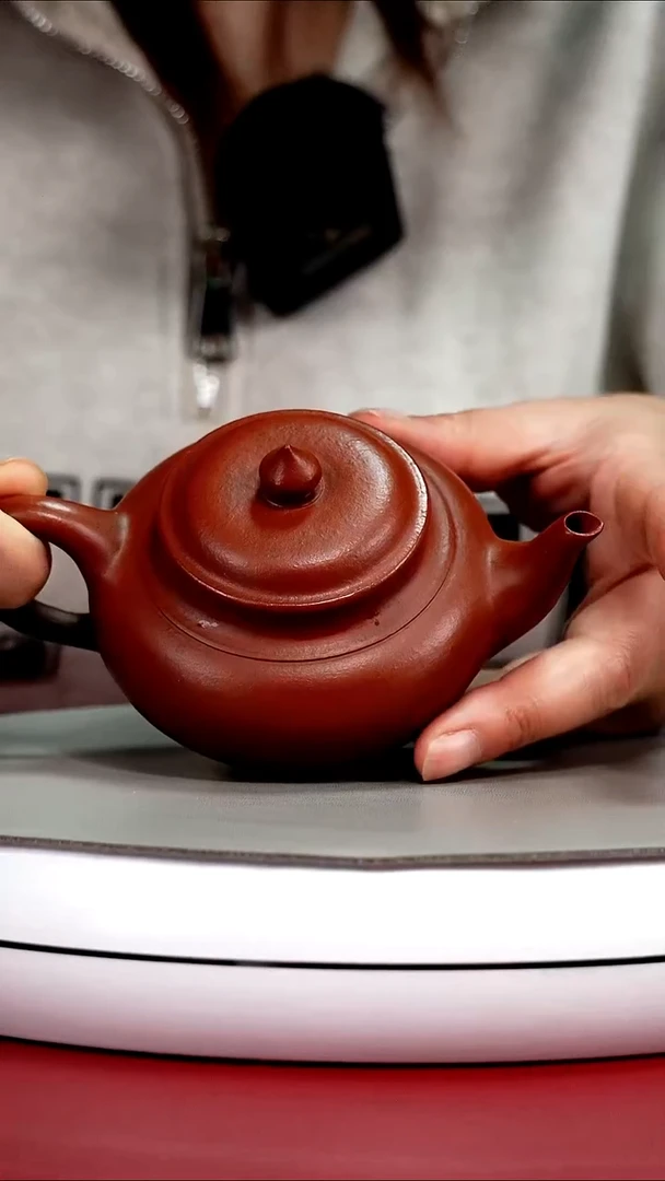 茶壶紫砂孟臣款朱泥笑樱200CC