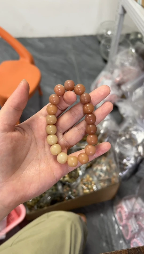 菩提根/象牙果手串渐变粉菩提桶珠手链[1675]