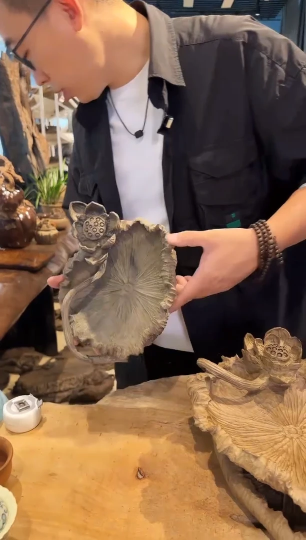 木787号乌木金丝楠果盘+0.8手串