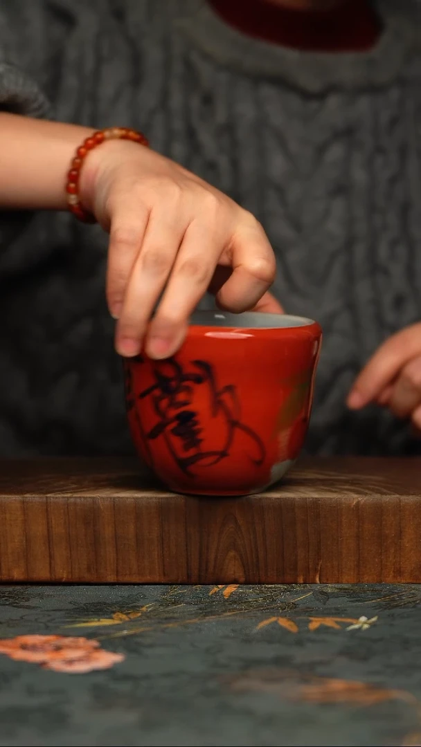 瓷片釉下彩手工手绘同款陶器
