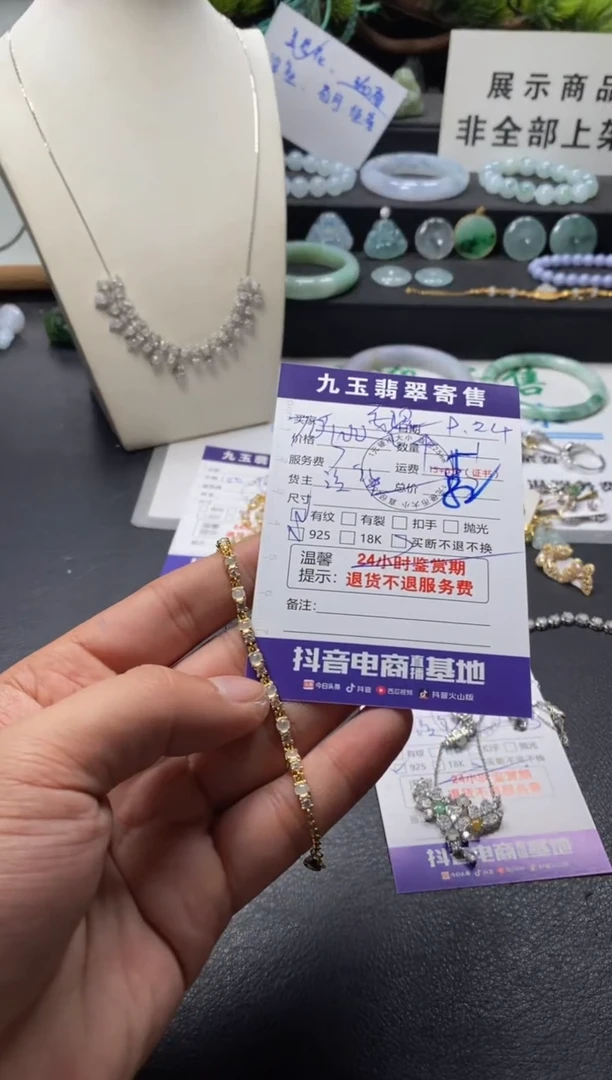 颈饰银S925镶嵌翡翠(****奇买断