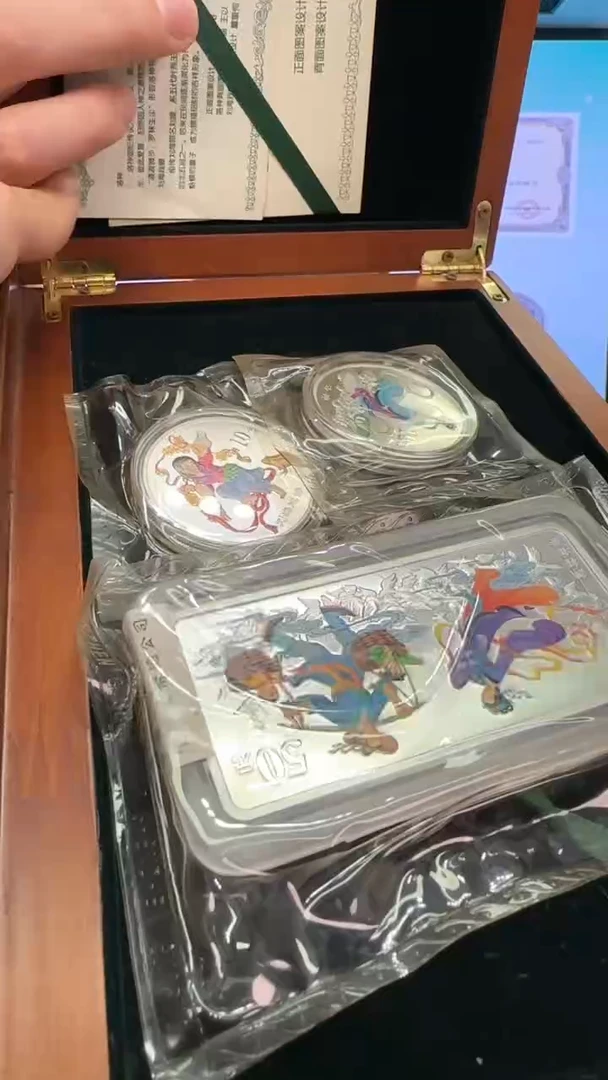 纯银神话第三组大套盒刘海＋洛神＋鹊桥相会带证有盒