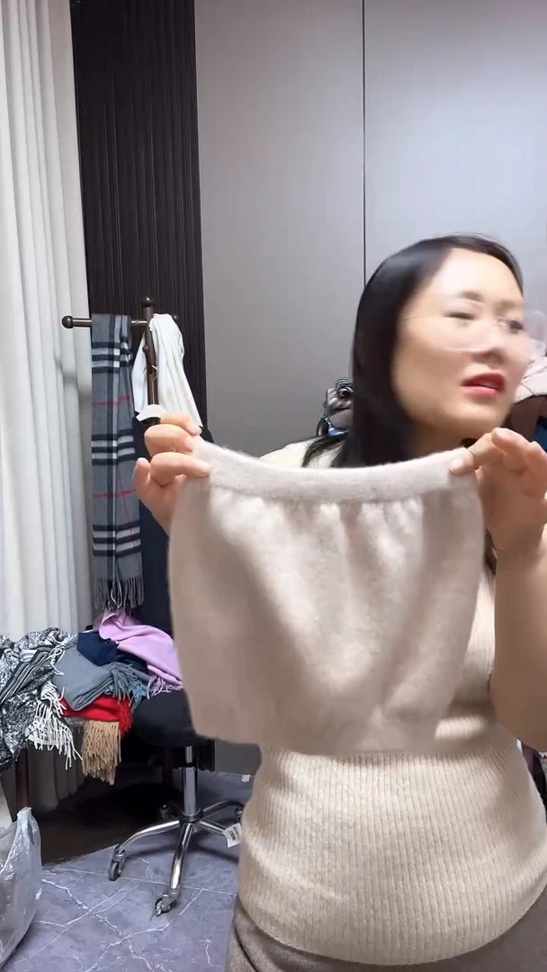 山羊绒羊绒护腰青绒色