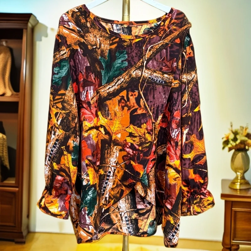 565叶落之秋长袖大码上衣套头休闲常规