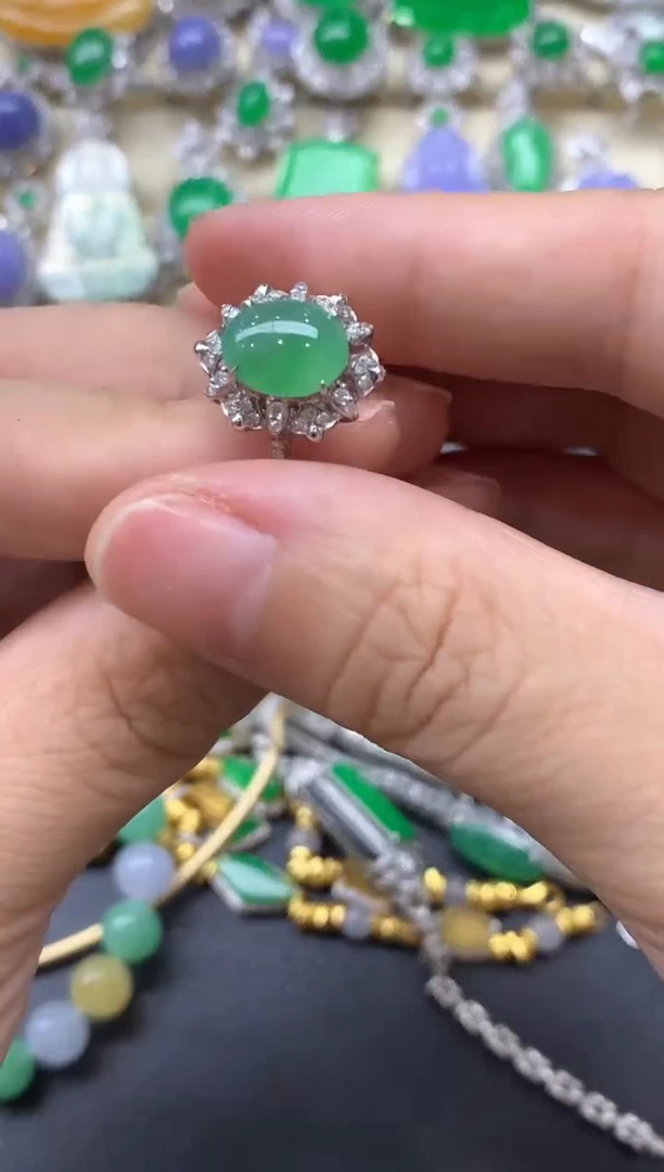 【闪购商品】翡翠戒指18K金镶嵌563-中国好珍宝