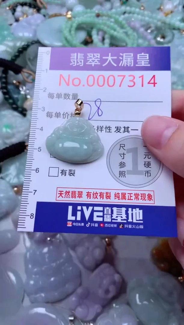 吊坠(不含链)未镶嵌翡翠7314