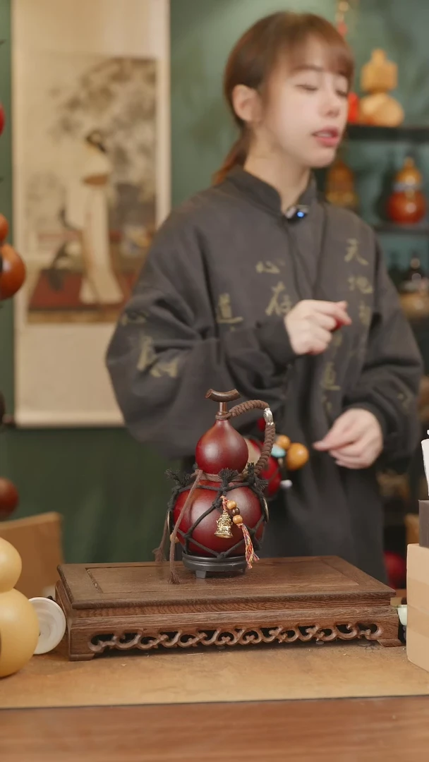 【闪购商品】221号精品天然大漆工艺防渗内胆酒葫芦~