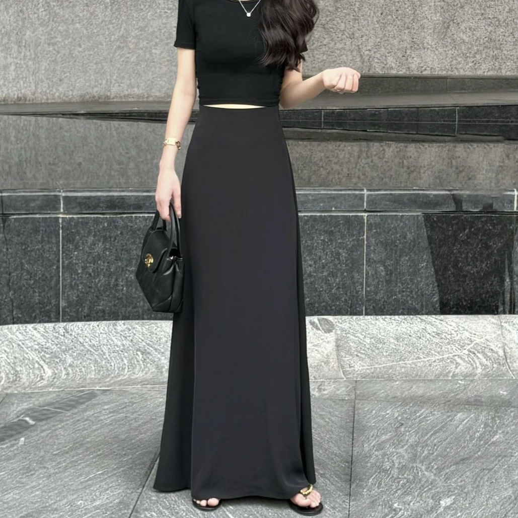 【CC推荐】冰丝凉感小A版超高腰显瘦半身裙