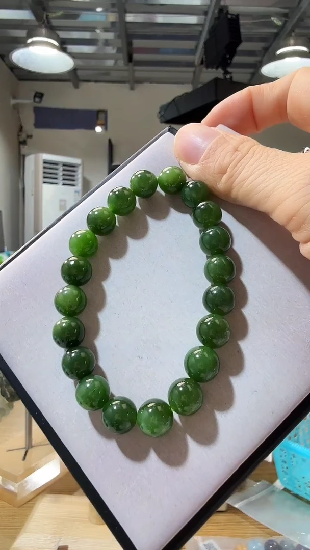 未镶嵌手链和田玉优0937 约9mm