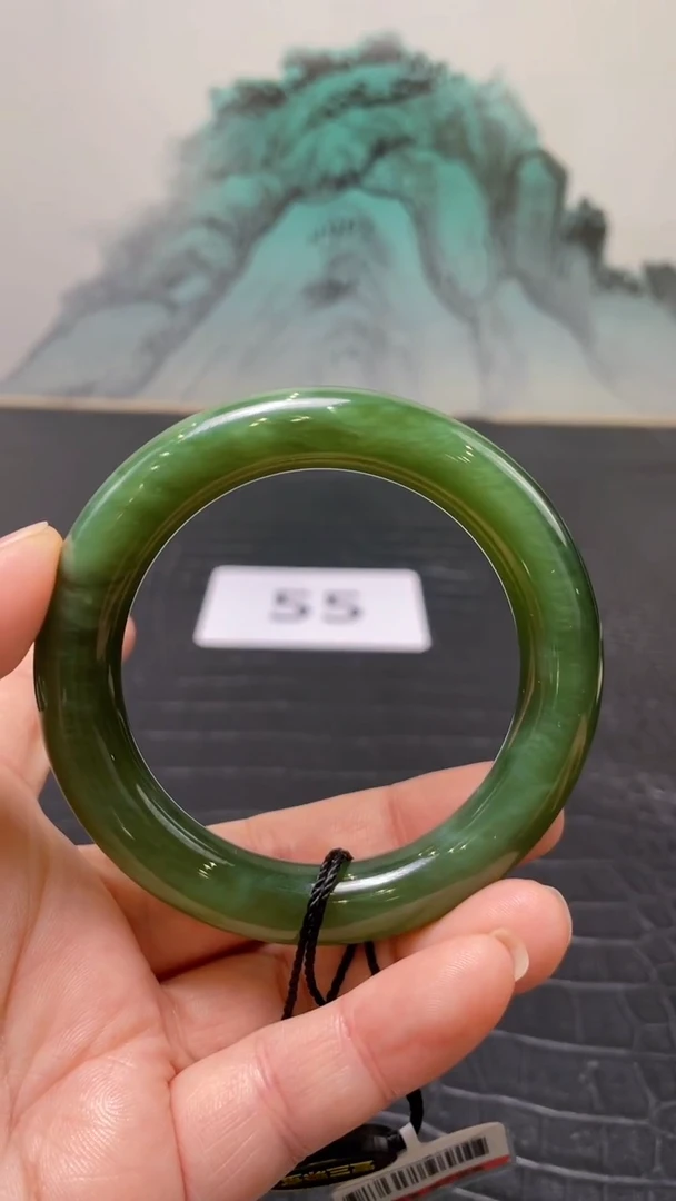 未镶嵌手镯和田玉（碧玉）天****雨55