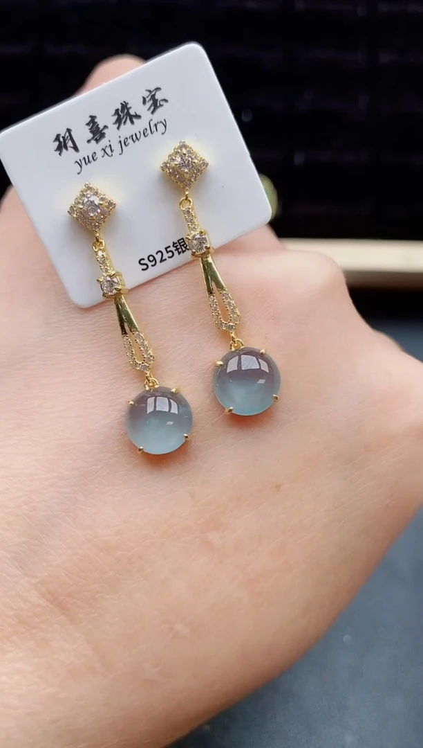 【闪购商品】翡翠耳饰未镶嵌5666666666666666