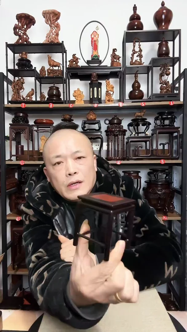 紫砂底座木7正方8高