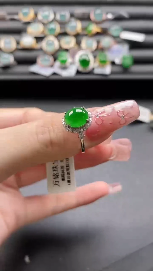 【闪购商品】翡翠戒指银S925镶嵌1111