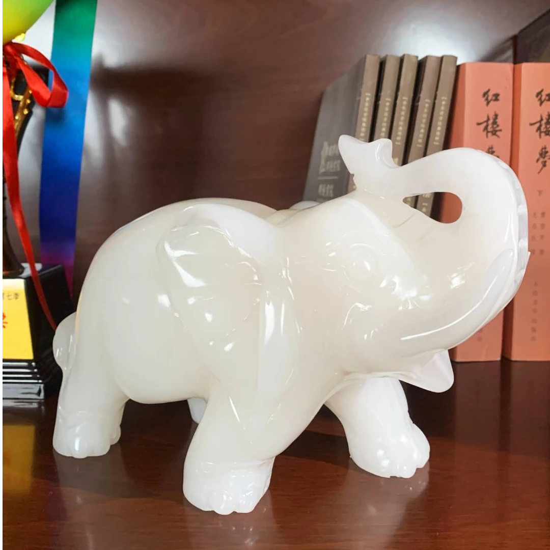 福利大象摆件阿富汗玉