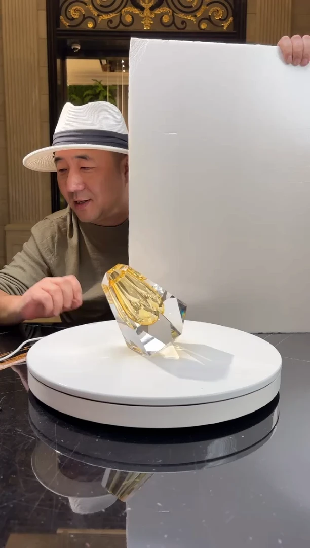 【闪购商品】摆件AJ1010025金色砖石香薰瓶