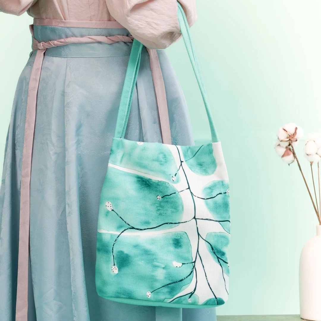 无则艺【水桶包】荷叶布包很艺术I小众百搭百搭休闲文艺水桶包