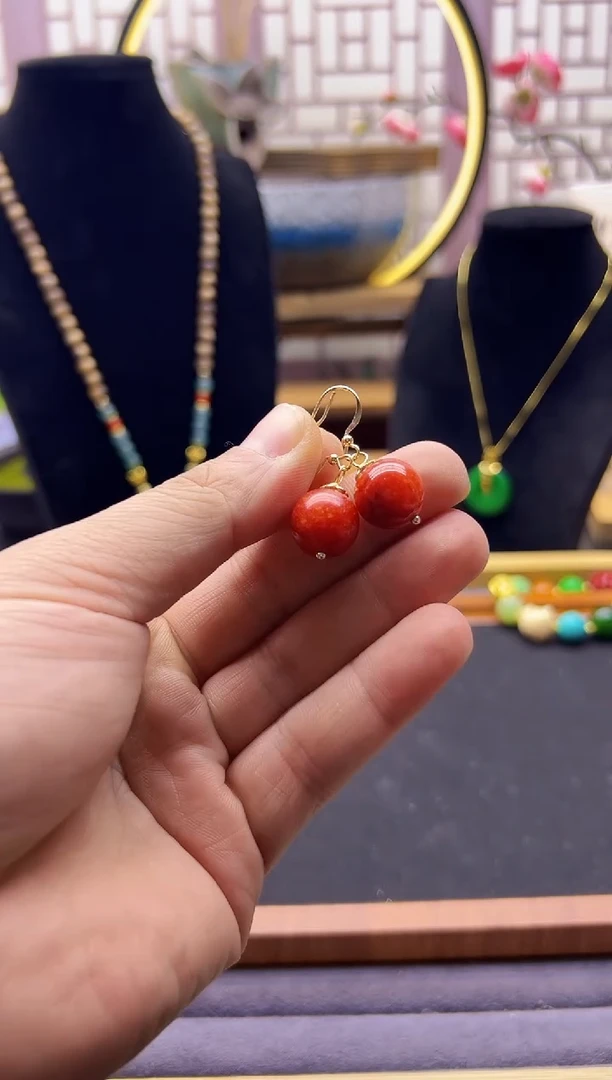 【闪购商品】翡翠耳饰14K金镶嵌E358