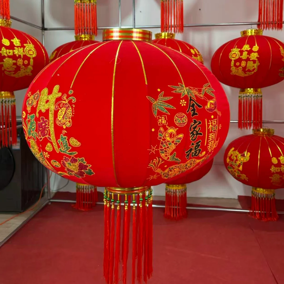 2026年新款【长拉杆】大红灯笼结婚阳台挂饰户外庭院大门灯笼厂家