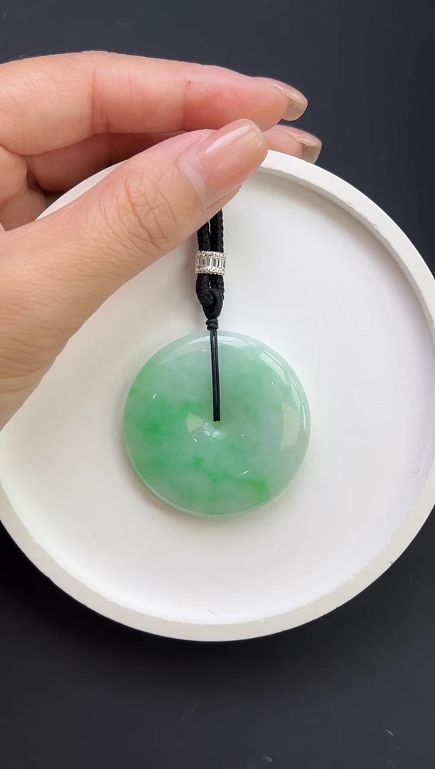 翡翠未镶嵌颈饰K733-943 大平安扣