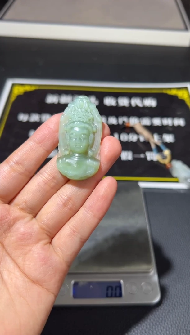 和田玉未镶嵌挂件碧玉猫