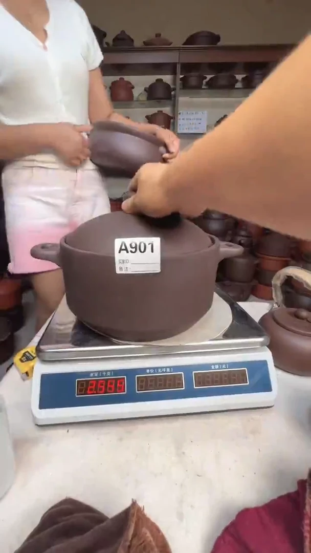 宜兴紫砂4升镂空把手901