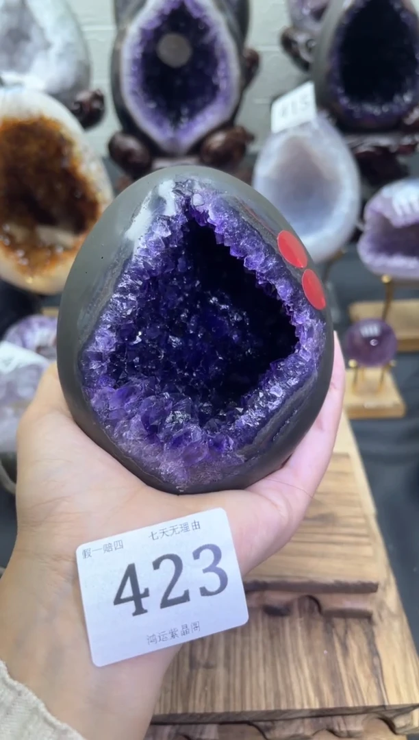 未镶嵌大型摆件（非配饰）紫晶423号龙蛋