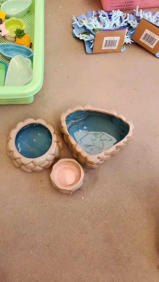 粗陶造型有瑕漏水3个大中小各一