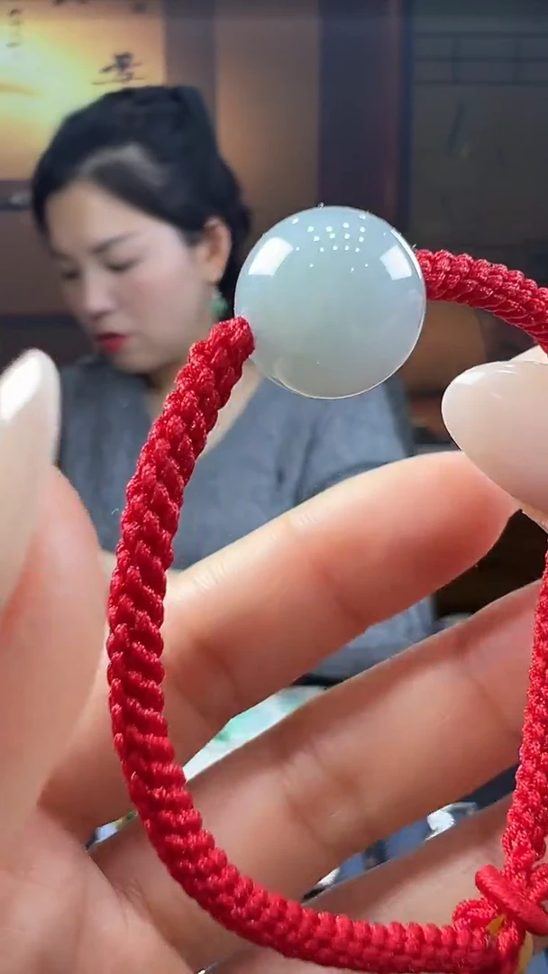 未镶嵌挂件翡翠圆珠手绳