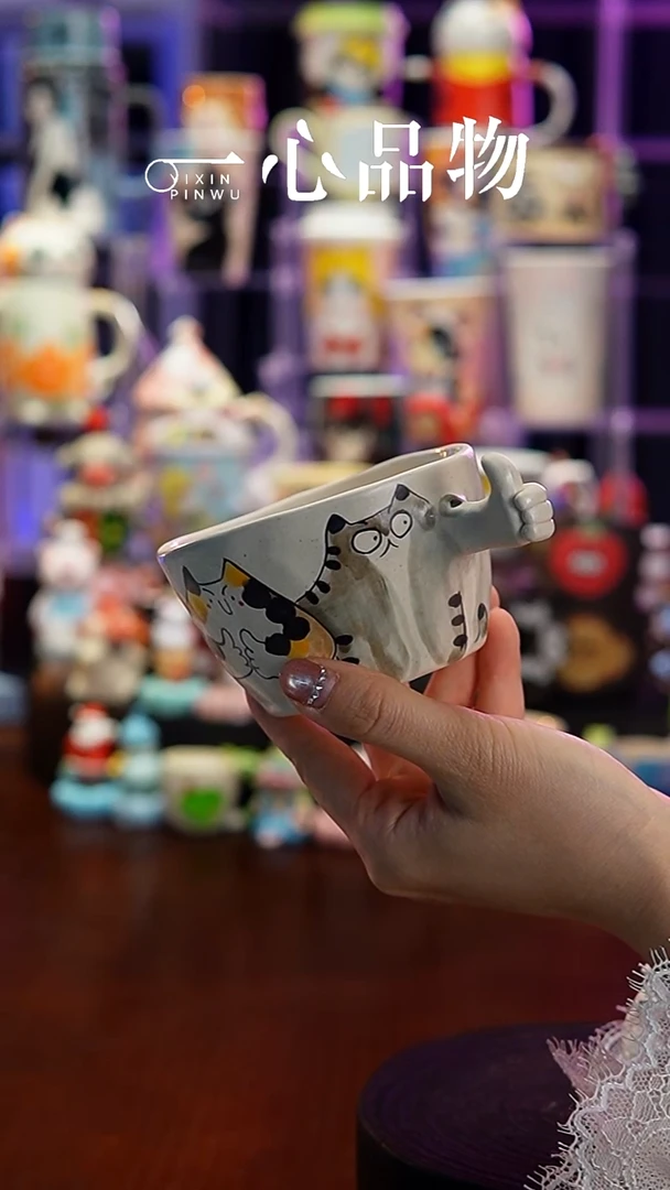 杯子瓷A262景德镇手工手绘杯子摆件