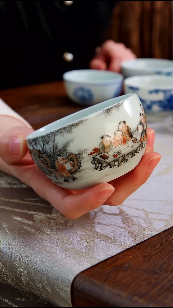 【闪购商品】陈凌燕墨彩九子登科缸杯