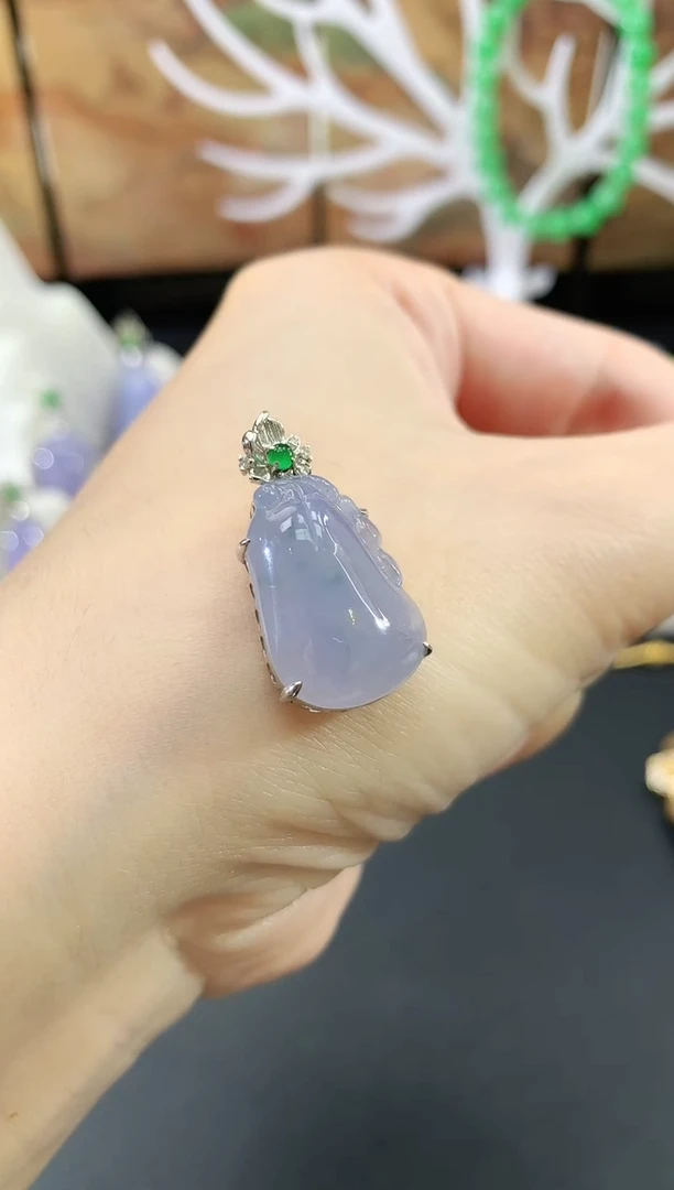吊坠(不含链)18K金镶嵌翡翠|4980